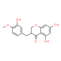 ChemSpider 2D Image | 3-(3-Hydroxy-4-methoxybenzyl)-5,7-dihydroxychroman-4-one | C17H16O6
