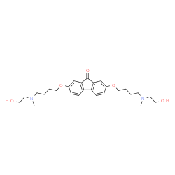 ChemSpider 2D Image | 2,7-Bis{4-[(2-hydroxyethyl)(methyl)amino]butoxy}-9H-fluoren-9-one | C27H38N2O5