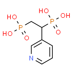 ChemSpider 2D Image | [1-(3-Pyridinyl)-1,2-ethanediyl]bis(phosphonic acid) | C7H11NO6P2