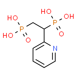 ChemSpider 2D Image | [1-(2-Pyridinyl)-1,2-ethanediyl]bis(phosphonic acid) | C7H11NO6P2