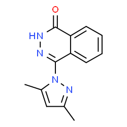 ChemSpider 2D Image | 4-(3,5-Dimethyl-1H-pyrazol-1-yl)-1(2H)-phthalazinone | C13H12N4O