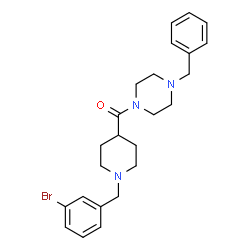 ChemSpider 2D Image | (4-Benzyl-1-piperazinyl)[1-(3-bromobenzyl)-4-piperidinyl]methanone | C24H30BrN3O