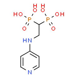 ChemSpider 2D Image | [2-(4-Pyridinylamino)-1,1-ethanediyl]bis(phosphonic acid) | C7H12N2O6P2