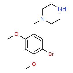 ChemSpider 2D Image | 1-(5-Bromo-2,4-dimethoxybenzyl)piperazine | C13H19BrN2O2