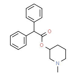 ChemSpider 2D Image | 1-Methyl-3-piperidinyl diphenylacetate | C20H23NO2
