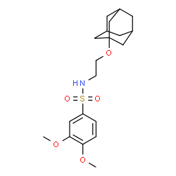 ChemSpider 2D Image | N-[2-(Adamantan-1-yloxy)ethyl]-3,4-dimethoxybenzenesulfonamide | C20H29NO5S