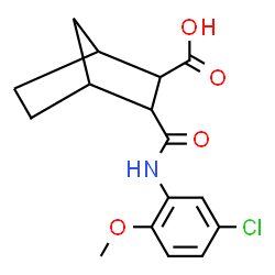 ChemSpider 2D Image | 3-[(5-Chloro-2-methoxyphenyl)carbamoyl]bicyclo[2.2.1]heptane-2-carboxylic acid | C16H18ClNO4