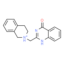 ChemSpider 2D Image | 2-[(4-Oxo-1,4-dihydro-2-quinazolinyl)methyl]-1,2,3,4-tetrahydroisoquinolinium | C18H18N3O