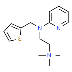 ChemSpider 2D Image | N,N,N-Trimethyl-2-[2-pyridinyl(2-thienylmethyl)amino]ethanaminium | C15H22N3S