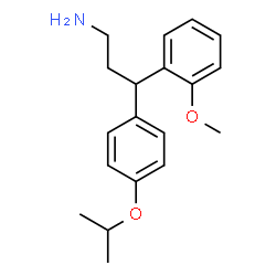 ChemSpider 2D Image | 3-(4-Isopropoxyphenyl)-3-(2-methoxyphenyl)-1-propanamine | C19H25NO2