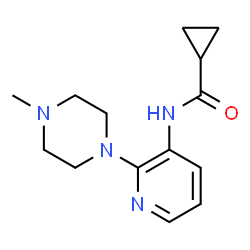 ChemSpider 2D Image | N-[2-(4-Methyl-1-piperazinyl)-3-pyridinyl]cyclopropanecarboxamide | C14H20N4O