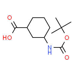 ChemSpider 2D Image | 3-((tert-Butoxycarbonyl)amino)cyclohexanecarboxylic acid | C12H21NO4