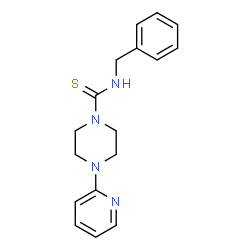 ChemSpider 2D Image | N-Benzyl-4-(2-pyridinyl)-1-piperazinecarbothioamide | C17H20N4S