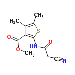 InChI=1/C11H12N2O3S/c1-6-7(2)17-10(9(6)11(15)16-3)13-8(14)4-5-12/h4H2,1-3H3,(H,13,14)