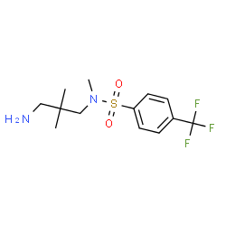 ChemSpider 2D Image | N-(3-Amino-2,2-dimethylpropyl)-N-methyl-4-(trifluoromethyl)benzenesulfonamide | C13H19F3N2O2S