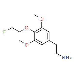ChemSpider 2D Image | 2-[4-(2-Fluoroethoxy)-3,5-dimethoxyphenyl]ethanamine | C12H18FNO3