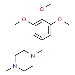 ChemSpider 2D Image | 1-Methyl-4-(3,4,5-trimethoxybenzyl)piperazine | C15H24N2O3