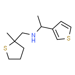 ChemSpider 2D Image | N-[(2-Methyltetrahydro-2-thiophenyl)methyl]-1-(3-thienyl)ethanamine | C12H19NS2