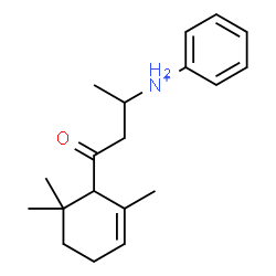 ChemSpider 2D Image | N-[4-Oxo-4-(2,6,6-trimethyl-2-cyclohexen-1-yl)-2-butanyl]anilinium | C19H28NO