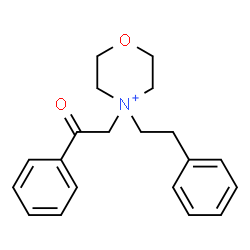 ChemSpider 2D Image | 4-(2-Oxo-2-phenylethyl)-4-(2-phenylethyl)morpholin-4-ium | C20H24NO2