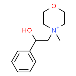 ChemSpider 2D Image | 4-(2-Hydroxy-2-phenylethyl)-4-methylmorpholin-4-ium | C13H20NO2