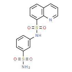 ChemSpider 2D Image | N-(3-Sulfamoylphenyl)-8-quinolinesulfonamide | C15H13N3O4S2