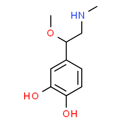 ChemSpider 2D Image | 4-[1-Methoxy-2-(methylamino)ethyl]-1,2-benzenediol | C10H15NO3