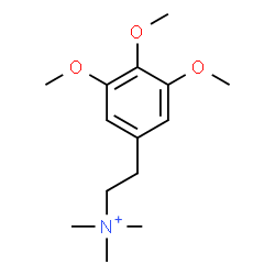ChemSpider 2D Image | N,N,N-Trimethyl-2-(3,4,5-trimethoxyphenyl)ethanaminium | C14H24NO3