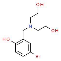 ChemSpider 2D Image | 2-{[Bis(2-hydroxyethyl)amino]methyl}-4-bromophenol | C11H16BrNO3