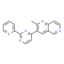ChemSpider 2D Image | 2-Methyl-3-[2-(2-pyridinyl)-4-pyrimidinyl]-1,6-naphthyridine | C18H13N5