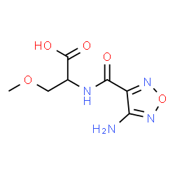 ChemSpider 2D Image | N-[(4-Amino-1,2,5-oxadiazol-3-yl)carbonyl]-O-methylserine | C7H10N4O5