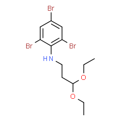 ChemSpider 2D Image | 2,4,6-Tribromo-N-(3,3-diethoxypropyl)aniline | C13H18Br3NO2