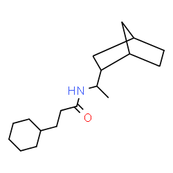ChemSpider 2D Image | N-[1-(Bicyclo[2.2.1]hept-2-yl)ethyl]-3-cyclohexylpropanamide | C18H31NO