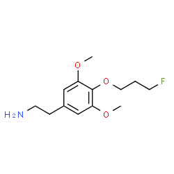 ChemSpider 2D Image | 2-[4-(3-Fluoropropoxy)-3,5-dimethoxyphenyl]ethanamine | C13H20FNO3