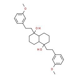 ChemSpider 2D Image | 1,5-Bis[2-(3-methoxyphenyl)ethyl]decahydro-1,5-naphthalenediol | C28H38O4