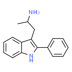 ChemSpider 2D Image | 1-(2-Phenyl-1H-indol-3-yl)-2-propanamine | C17H18N2