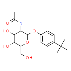 ChemSpider 2D Image | 4-tert-Butylphenyl 2-acetamido-2-deoxyhexopyranoside | C18H27NO6