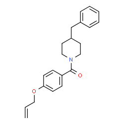 ChemSpider 2D Image | [4-(Allyloxy)phenyl](4-benzyl-1-piperidinyl)methanone | C22H25NO2