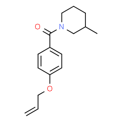 ChemSpider 2D Image | [4-(Allyloxy)phenyl](3-methyl-1-piperidinyl)methanone | C16H21NO2