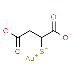 ChemSpider 2D Image | Butanedioate, 2-thiolato-, gold(1+) salt (1:1) | C4H3AuO4S