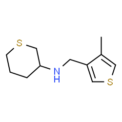 ChemSpider 2D Image | N-[(4-Methyl-3-thienyl)methyl]tetrahydro-2H-thiopyran-3-amine | C11H17NS2