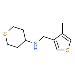 ChemSpider 2D Image | N-[(4-Methyl-3-thienyl)methyl]tetrahydro-2H-thiopyran-4-amine | C11H17NS2