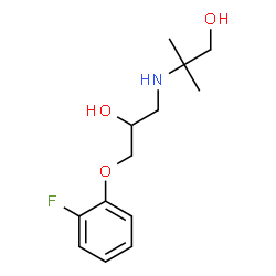 ChemSpider 2D Image | 2-{[3-(2-Fluorophenoxy)-2-hydroxypropyl]amino}-2-methyl-1-propanol | C13H20FNO3