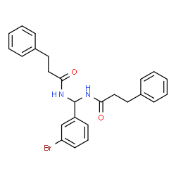 ChemSpider 2D Image | N,N'-[(3-Bromophenyl)methylene]bis(3-phenylpropanamide) | C25H25BrN2O2