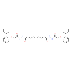 ChemSpider 2D Image | N'~1~,N'~9~-Bis[(2-sec-butylphenoxy)acetyl]nonanedihydrazide | C33H48N4O6