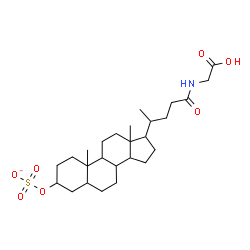 ChemSpider 2D Image | 24-[(Carboxymethyl)amino]-24-oxocholan-3-yl sulfate | C26H42NO7S