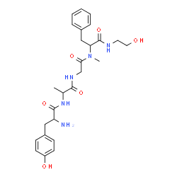 ChemSpider 2D Image | Tyrosylalanylglycyl-N-(2-hydroxyethyl)-Nalpha-methylphenylalaninamide | C26H35N5O6