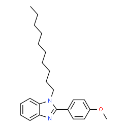 ChemSpider 2D Image | 1-Decyl-2-(4-methoxyphenyl)-1H-benzimidazole | C24H32N2O