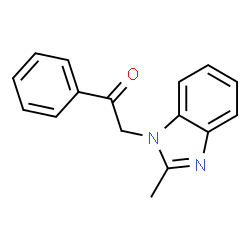 ChemSpider 2D Image | 2-(2-Methyl-benzoimidazol-1-yl)-1-phenyl-ethanone | C16H14N2O