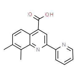 ChemSpider 2D Image | 7,8-Dimethyl-2-(2-pyridinyl)-4-quinolinecarboxylic acid | C17H14N2O2